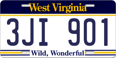 WV license plate 3JI901