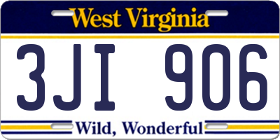 WV license plate 3JI906