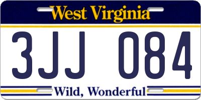 WV license plate 3JJ084