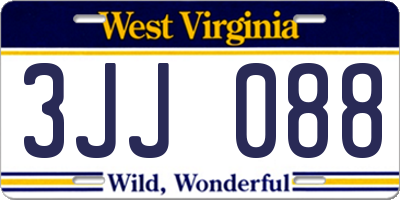 WV license plate 3JJ088