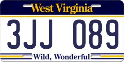 WV license plate 3JJ089