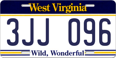 WV license plate 3JJ096