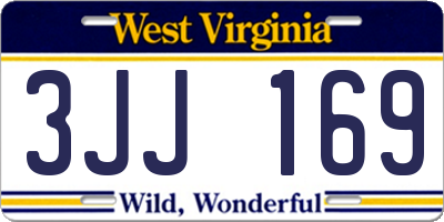 WV license plate 3JJ169