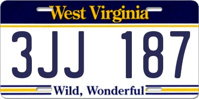 WV license plate 3JJ187