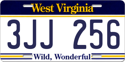 WV license plate 3JJ256