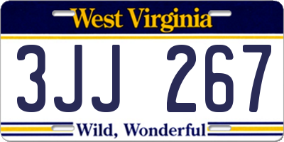 WV license plate 3JJ267