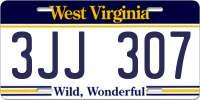 WV license plate 3JJ307