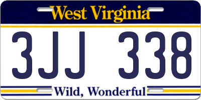 WV license plate 3JJ338