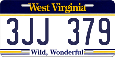 WV license plate 3JJ379