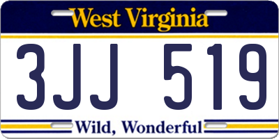 WV license plate 3JJ519