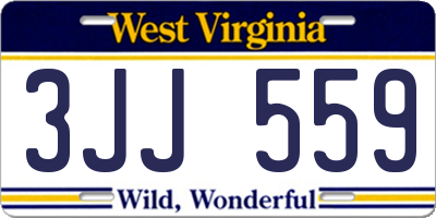 WV license plate 3JJ559