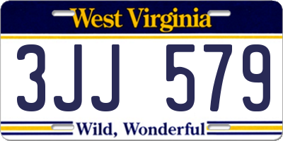 WV license plate 3JJ579