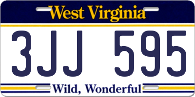 WV license plate 3JJ595