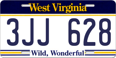 WV license plate 3JJ628