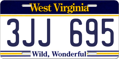 WV license plate 3JJ695