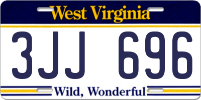 WV license plate 3JJ696