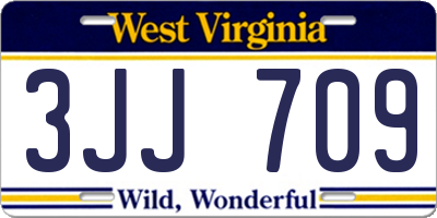 WV license plate 3JJ709