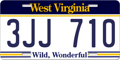 WV license plate 3JJ710
