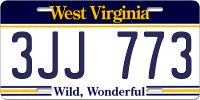WV license plate 3JJ773