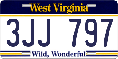 WV license plate 3JJ797