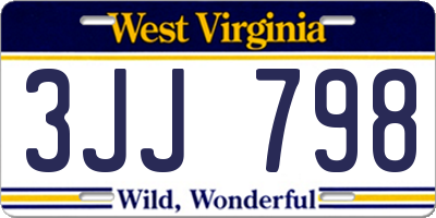 WV license plate 3JJ798