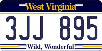 WV license plate 3JJ895
