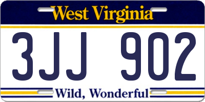 WV license plate 3JJ902