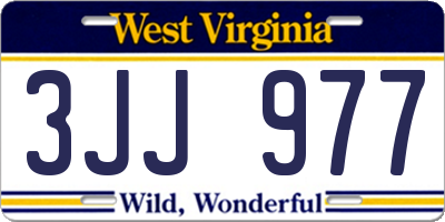WV license plate 3JJ977