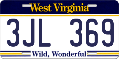 WV license plate 3JL369