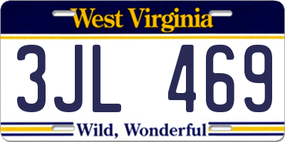 WV license plate 3JL469