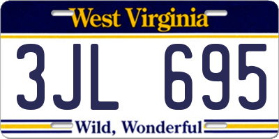 WV license plate 3JL695