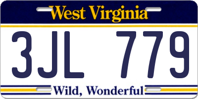 WV license plate 3JL779