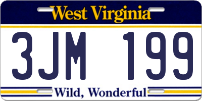 WV license plate 3JM199