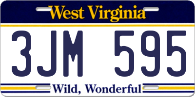 WV license plate 3JM595