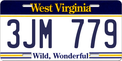 WV license plate 3JM779