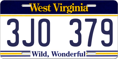 WV license plate 3JO379
