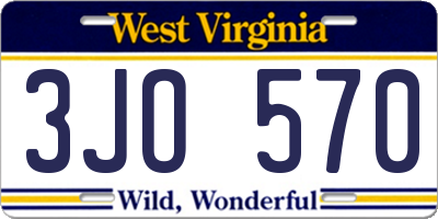 WV license plate 3JO570