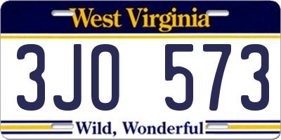 WV license plate 3JO573