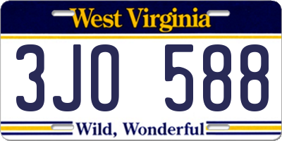 WV license plate 3JO588