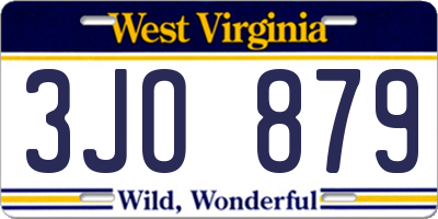 WV license plate 3JO879