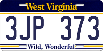 WV license plate 3JP373
