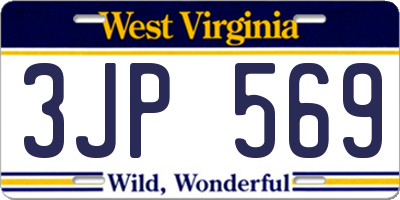 WV license plate 3JP569