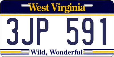 WV license plate 3JP591