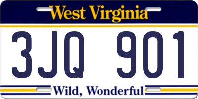 WV license plate 3JQ901