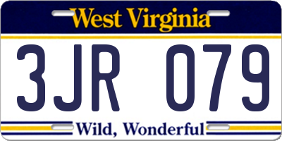 WV license plate 3JR079