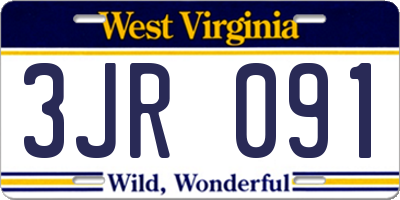 WV license plate 3JR091