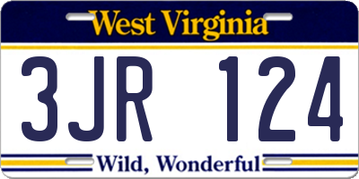 WV license plate 3JR124
