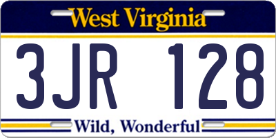 WV license plate 3JR128
