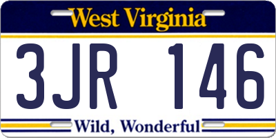 WV license plate 3JR146