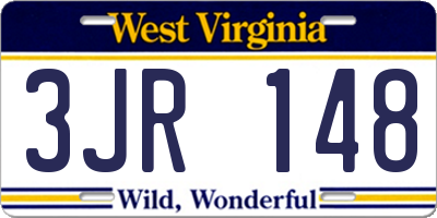 WV license plate 3JR148